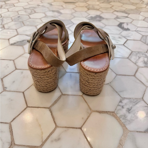 Rag & Bone August Suede Wedge Platform Sandals 36 1/2 - Picture 5 of 7